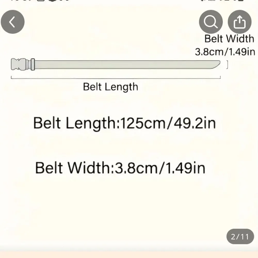 Stylish canvas belt w quick release